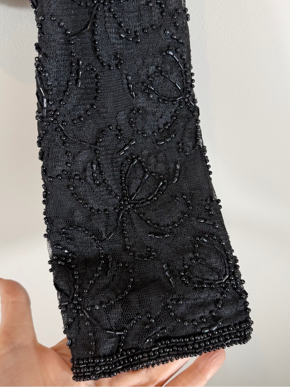 Vintage Brilliante Black Beaded Cropped Sequin Jacket Size Medium - Picture 4 of 7